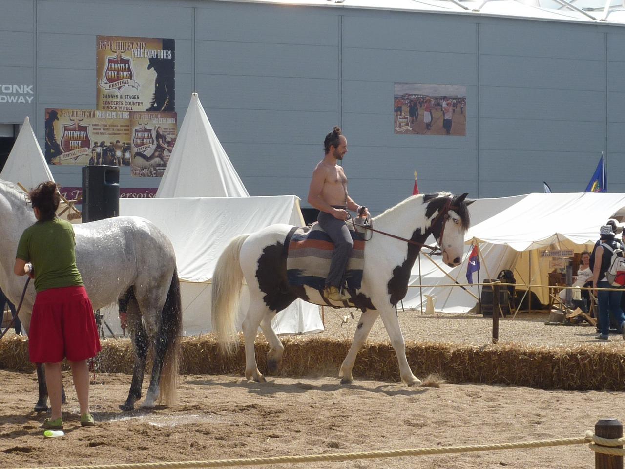 bel indien et joli cheval